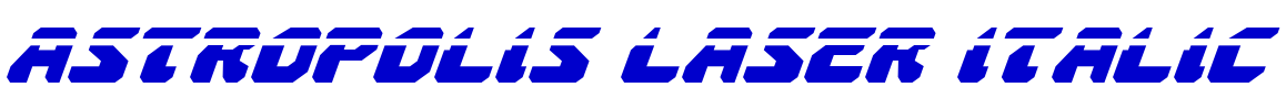 Astropolis Laser Italic шрифт